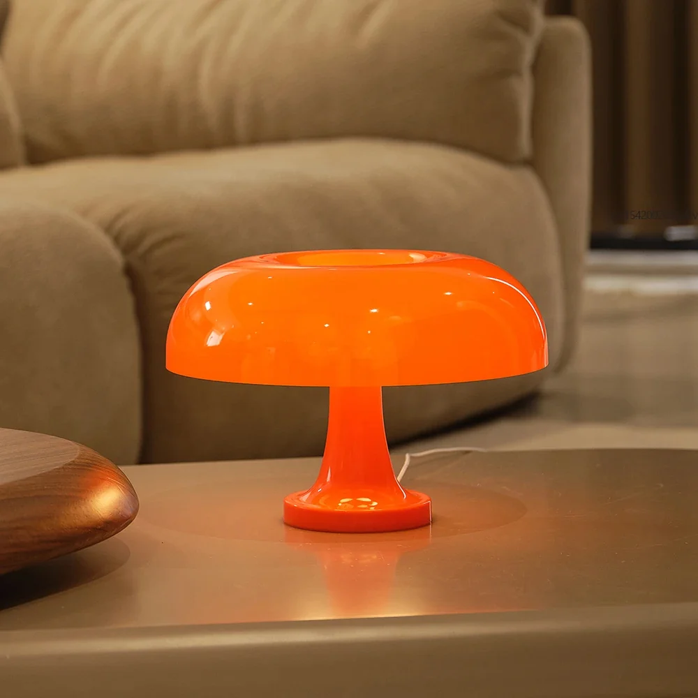 Modern Mushroom Table Lamp - White