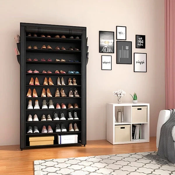 Shoe rack quick tool free assembly